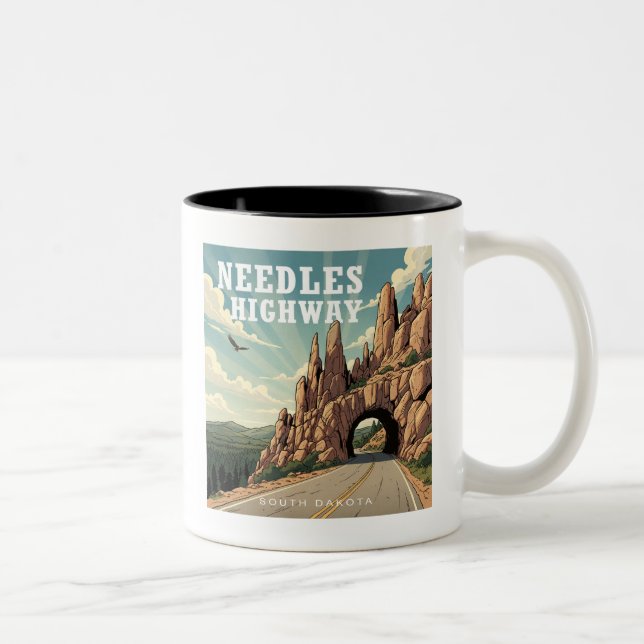 Caneca De Café Em Dois Tons Agulha Highway South Dakota Eagle (Direita)