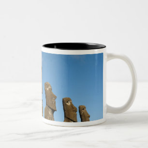 Caneca De Café Em Dois Tons Ahu Akivi, Rapa Nui, Ilha de Páscoa, Chile 2