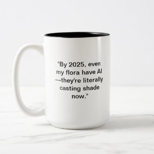 Caneca De Café Em Dois Tons AI Plantas Mug Engraçado Presente na Natureza Te