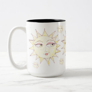 Caneca De Café Em Dois Tons Aí vem o sol...sol brilhante