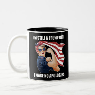 Caneca De Café Em Dois Tons Ainda Sou Uma Rapariga Trump Não Peço Desculpas Tr