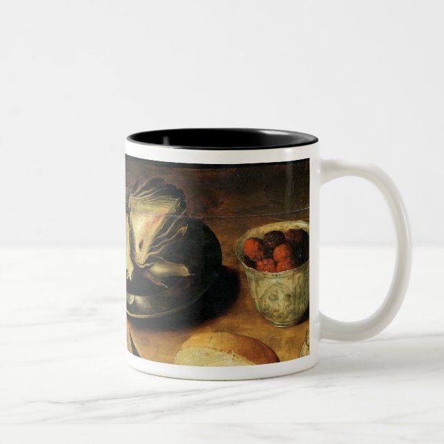 Caneca De Café Em Dois Tons Ainda vida com uma alcachofra (Direita)