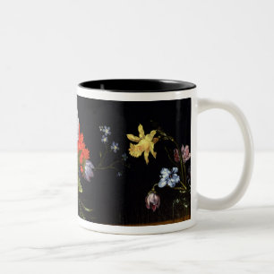 Caneca De Café Em Dois Tons Ainda vida das flores