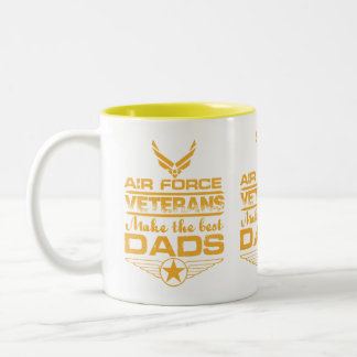 Caneca De Café Em Dois Tons Air Force Veterans Make The Best Dads Military Fat