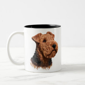 Caneca De Café Em Dois Tons Airdale Terrier Lover Gift