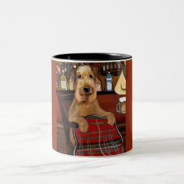 Caneca De Café Em Dois Tons Airedale Terrier