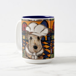 CANECA DE CAFÉ EM DOIS TONS AIREDALE TERRIER