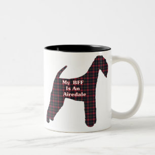 Caneca De Café Em Dois Tons Airedale Terrier BFF Mug
