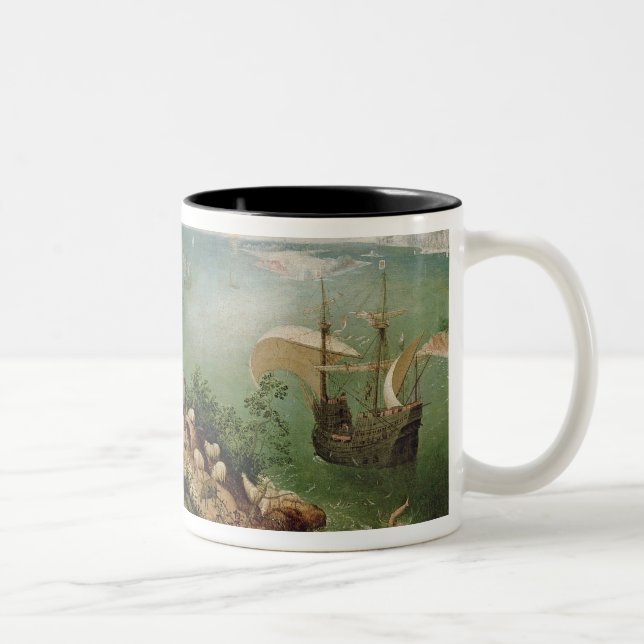 Caneca De Café Em Dois Tons Ajardine com a queda de Ícaro, c.1555 (Direita)