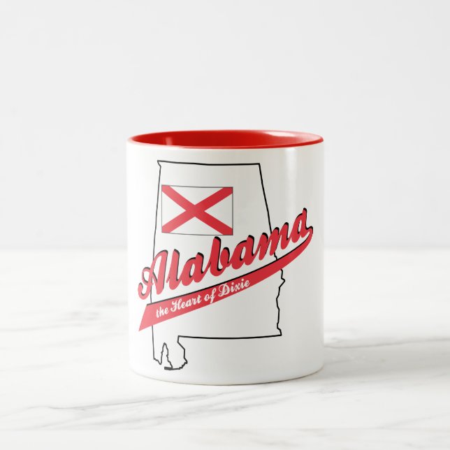 Caneca De Café Em Dois Tons Alabama Coração de Dixie! (Centro)
