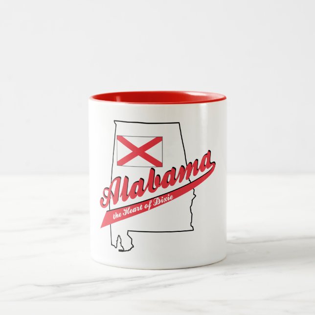 Caneca De Café Em Dois Tons Alabama Heart of Dixie (Centro)