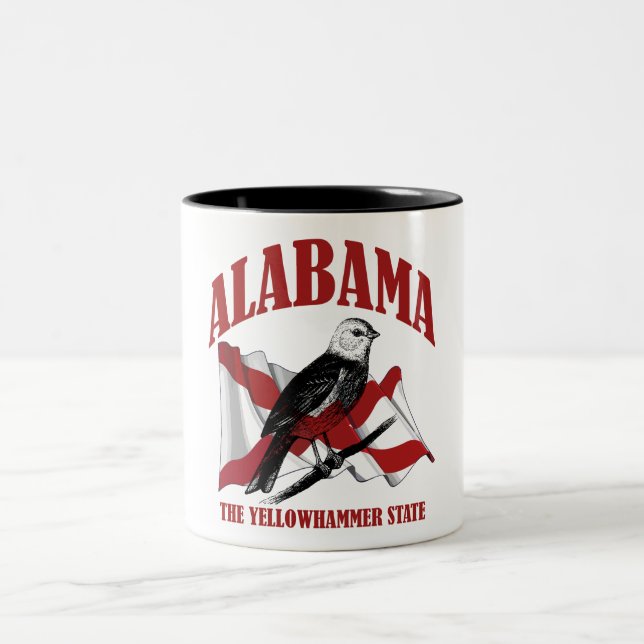 Caneca De Café Em Dois Tons Alabama, Yellowhammer State (Centro)