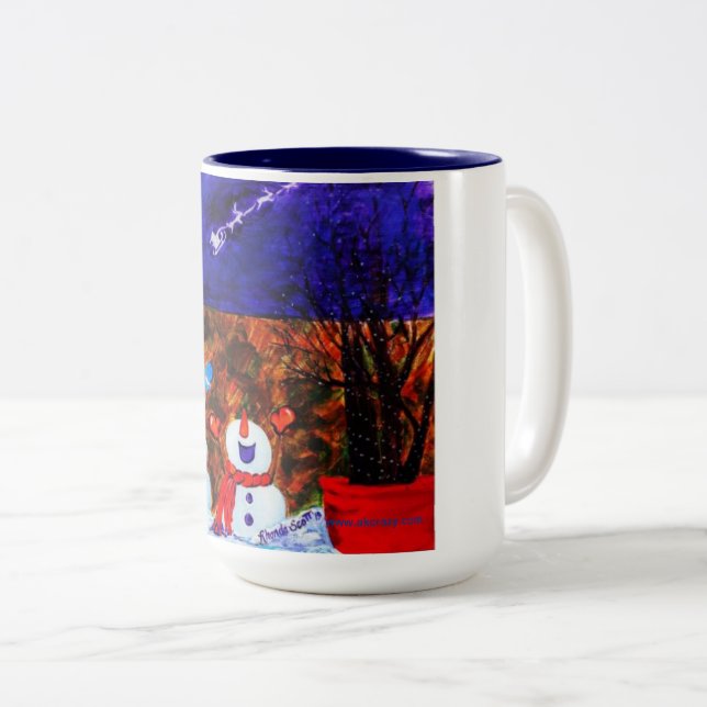 Caneca De Café Em Dois Tons Alasca acredita na Magic Mug (Frente Esquerda)