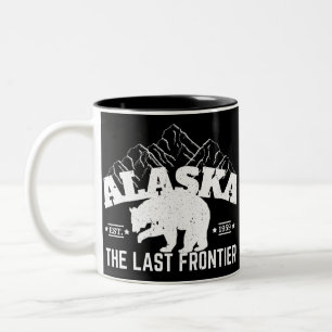 Caneca De Café Em Dois Tons Alasca, Último Urso Polar Fronteiriço