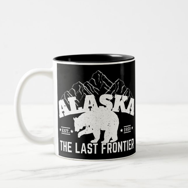 Caneca De Café Em Dois Tons Alasca, Último Urso Polar Fronteiriço (Esquerda)