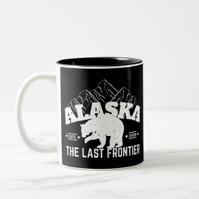 Caneca De Café Em Dois Tons Alasca, Último Urso Polar Fronteiriço (Esquerda)