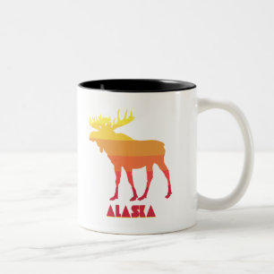 Caneca De Café Em Dois Tons Alaska Moose