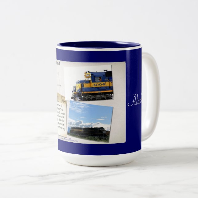 Caneca De Café Em Dois Tons Alaska Railroad Mug (Frente Esquerda)