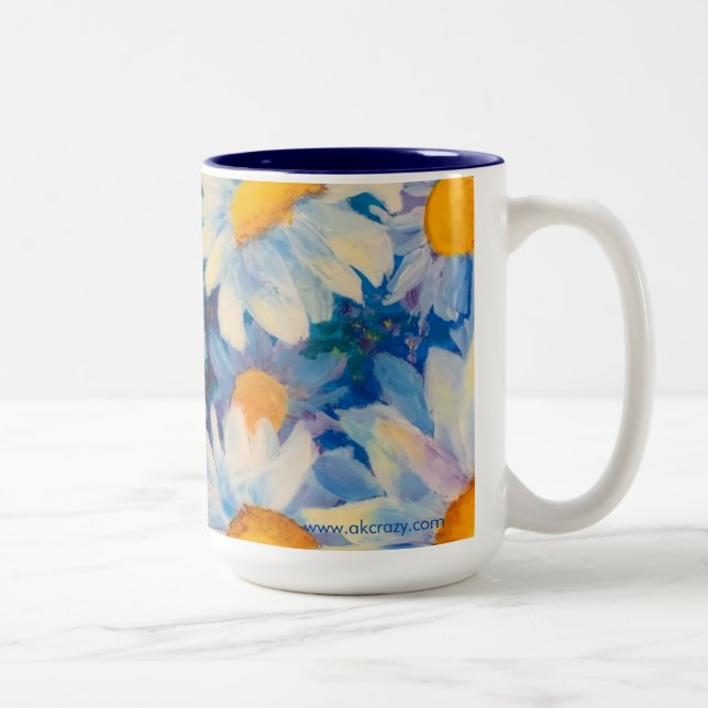 Caneca De Café Em Dois Tons Alaskan Daisy 15oz Mug (Direita)