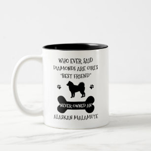 Caneca De Café Em Dois Tons Alaskan Malamute Dog Melhor Amigo