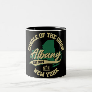Caneca De Café Em Dois Tons Albany, Nova Iorque