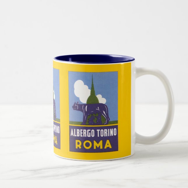 Caneca De Café Em Dois Tons Albergo Torino (Direita)