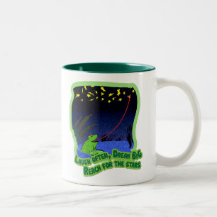 Caneca De Café Em Dois Tons alcançar as estrelas