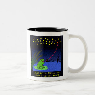 Caneca De Café Em Dois Tons alcance para as estrelas