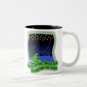 Caneca De Café Em Dois Tons alcance para as estrelas
