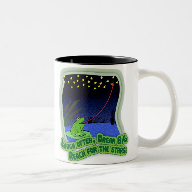 Caneca De Café Em Dois Tons alcance para as estrelas (Direita)