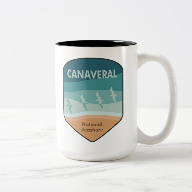 Caneca De Café Em Dois Tons Alcatrão Nacional Canaveral, Flóridas (Direita)