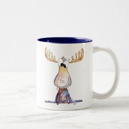 Caneca De Café Em Dois Tons Alce Whimsical