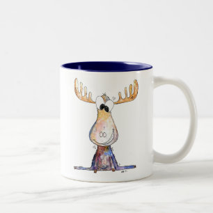 Caneca De Café Em Dois Tons Alce Whimsical