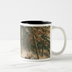 Caneca De Café Em Dois Tons Alces da caça