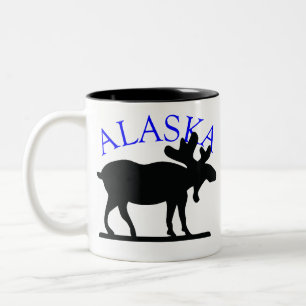 Caneca De Café Em Dois Tons Alces de Alaska