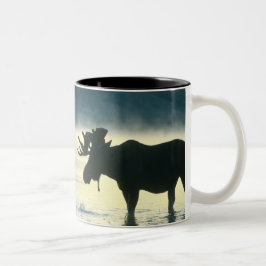 Caneca De Café Em Dois Tons Alces de Bull do americano