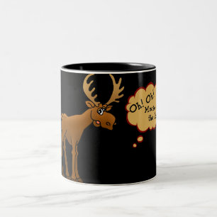 Caneca De Café Em Dois Tons Alces no fraco