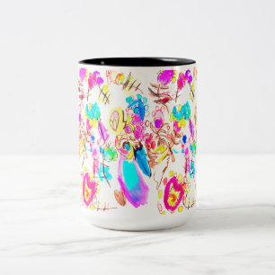 Caneca De Café Em Dois Tons Alegria de Pavão Gentil
