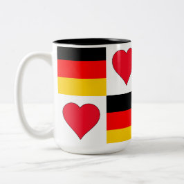 Caneca De Café Em Dois Tons Alemanha Bandeira Coração Padrão Orgulho Alemão Pa