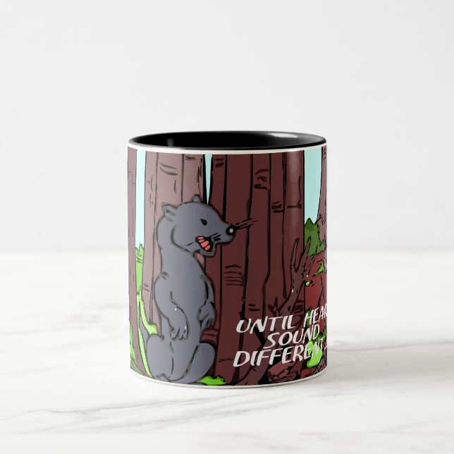 Caneca De Café Em Dois Tons alerta de desgaste (Centro)