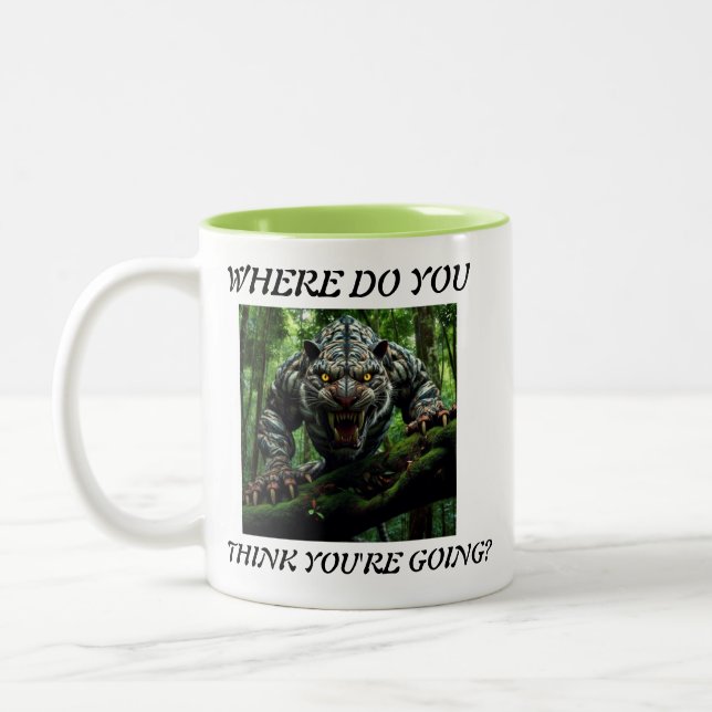 Caneca De Café Em Dois Tons Alerta de Predador (Esquerda)