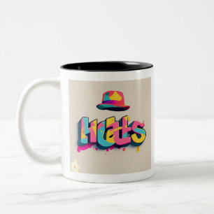 Caneca De Café Em Dois Tons "Alerta de Tendência de Chapéus"