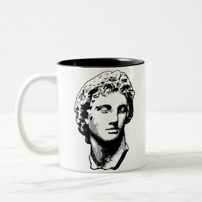 Caneca De Café Em Dois Tons Alexander a grande estátua (Esquerda)