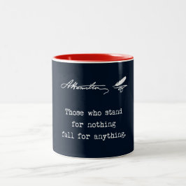 Caneca De Café Em Dois Tons Alexander Hamilton aqueles que representam nada