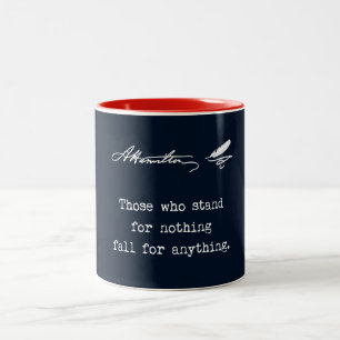 Caneca De Café Em Dois Tons Alexander Hamilton aqueles que representam nada