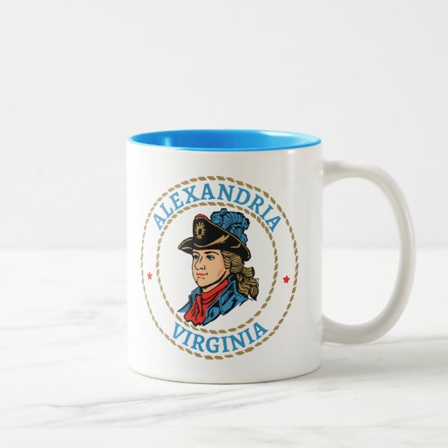 Caneca De Café Em Dois Tons Alexandria Virginia Colonial (Direita)