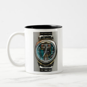 Caneca De Café Em Dois Tons Alfa 1961 de Bulova Accutron Spaceview
