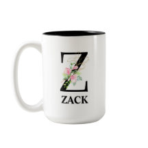 alfabeto bonito Floral Z monograma