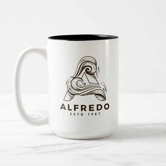 Caneca De Café Em Dois Tons Alfredo (Esquerda)