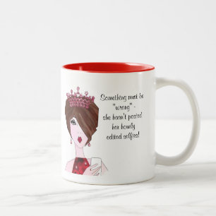 Caneca De Café Em Dois Tons Algo está errado. Ela não postou selfie por hora!
